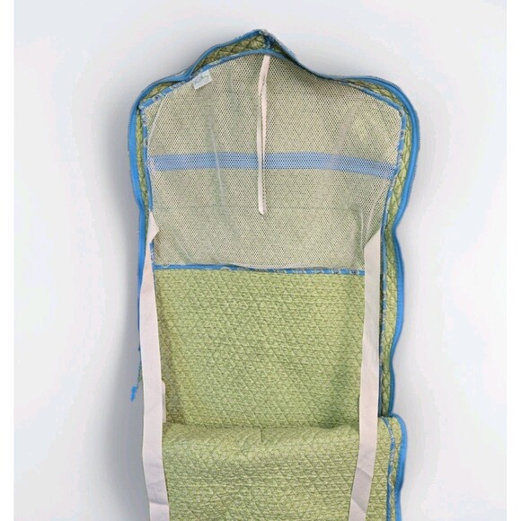 Vera Bradley Garment Bag Bermuda Blue Paisley Quilted Hanging Travel Cover 2005 - Picture 7 of 12